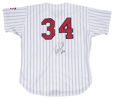 1995 Kirby Puckett Team Issued & Twice Signed Minnesota Twins Home Jersey (Sports Investors Authentication & JSA)